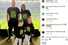 塞尔吉尼奥妻子晒带孩子观战国安比赛照引关注